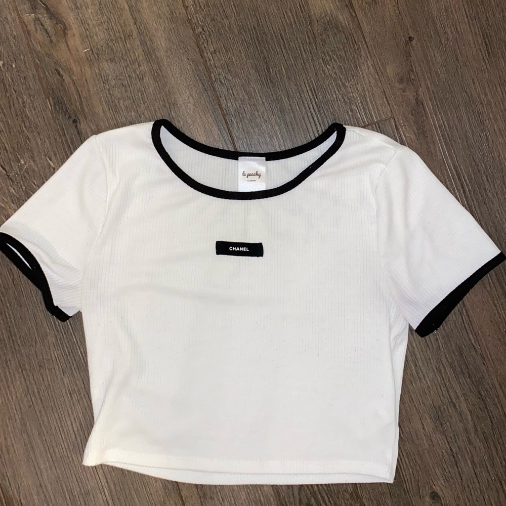 Repurposed Ribbed Chanel Crop